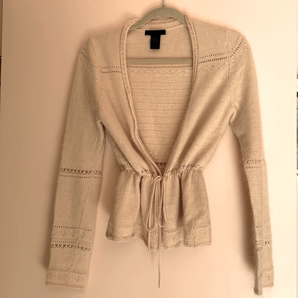 The Limited delicate knitted cardigan with lace detail M